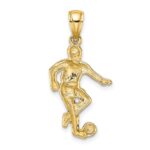 14K Boy Soccer Player Running with Ball Charm - Image 4