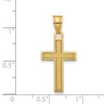14K Small Satin Cross Pendant - Image 3