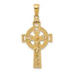 14k Polished Celtic Crucifix Pendant
