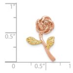 14K Two-tone Rose Chain Slide - Image 4