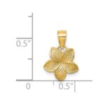 14K Polished Mini Plumeria Pendant - Image 4