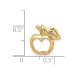 14K Polished Cut-out Apple Chain Slide - Image 4