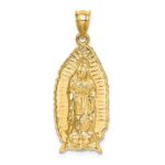 14K Polished and Textured Our Lady of Guadalupe Pendant - Image 3