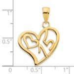 14k 15 in Heart Pendant - Image 3