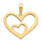 14k Heart in Heart Pendant - Image 4