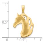 14k Sandblasted Horse Head Charm - Image 2