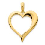 14k Open Heart Pendant