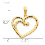 14k Fancy Open Heart Pendant - Image 3