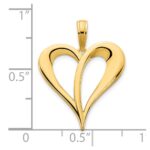 14k Open Heart Pendant - Image 3