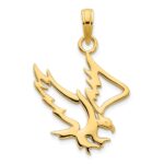 14k Cut-out Flying Eagle Pendant