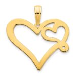 14k Heart in Heart Pendant - Image 4