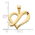14k Fancy Heart Pendant - Image 3