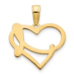 14k Fancy Heart Pendant - Image 4