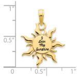 14k Epoxy I LOVE MY SUNSHINE Sun Pendant - Image 3