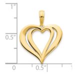 14k Fancy Two Hearts Pendant - Image 3