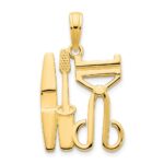 14k Cosmetic Tools Pendant