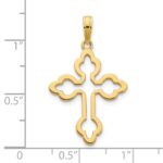 14k Budded Cross Charm - Image 3