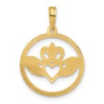 14k Claddagh Circle Pendant - Image 4