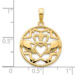 14k Claddagh Circle Pendant - Image 3