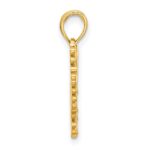 14k Polished Floral Heart Pendant - Image 2