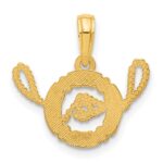 14k Polished Life Preserver with Rope Pendant - Image 3