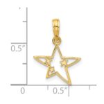 14k Polished Stars Pendant - Image 4
