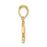 14k Polished Dolphin with Cut-out Baby Dolphin Pendant - Image 2