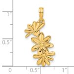 14k Polished Floral Pendant - Image 4