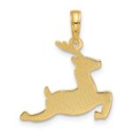 14K Polished Prancing Reindeer Charm - Image 3