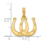 14k Polished Double Horseshoe Pendant - Image 4