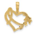 14K Fancy Heart and Ribbon Charm - Image 4