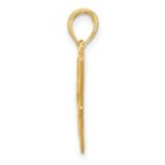 14K Polished Triangle Caduceus Charm - Image 2
