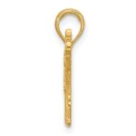 14K Polished Fancy Decorated Elephant Charm - Image 2