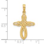 14K Fancy Entwined Cross Charm - Image 3