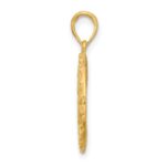 14K Polished Fancy Butterfly and Flowers Charm - Image 2