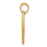 14K Polished Fancy Heart and Bee Honeycomb Charm - Image 2