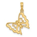 14K Polished Fancy Butterfly Charm