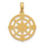 14K Polished Round Compass Charm - Image 4