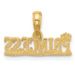 14K Polished PRINCESS Charm - Image 4