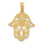 14K Fancy Hamsa Charm - Image 4
