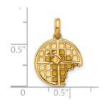 14k Fancy Epoxy Waffle With Bite Missing Charm - Image 4