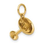 14ky Fancy Martini Glass With Olives Charm - Image 4