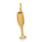 14k Fancy Champagne Flute Charm