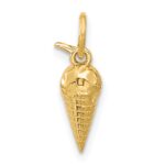 14k Fancy Ice Cream Cone Charm