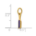 14k Blue Enameled Fancy Hairbrush Charm - Image 5