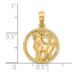 14K Polished Round Aries Pendant - Image 4