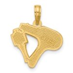 14K Polished Blow Dryer and Curl Brush Pendant - Image 3