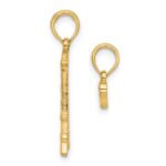 14K Polished and Satin Eiffel Tower with Separate Heart Pendant Set - Image 2