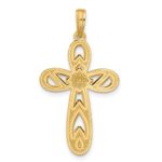 14K Polished Rounded Cross Pendant - Image 3
