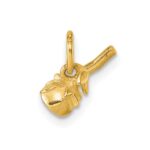 14K Polished Rose Flower Pendant